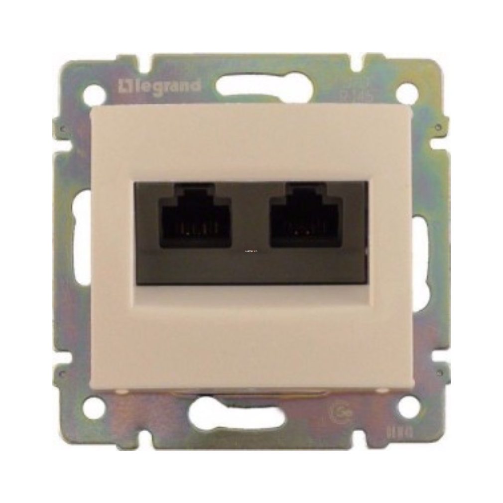 Legrand Valena 2xRJ45 UTP Cat5e priză, cu șuruburi, culoare fildeș (774139)