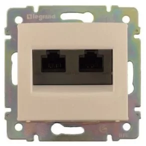   Legrand Valena Valena 2xRJ45 LCS2 Cat6 UTP priză cu clemă, fildeș - 774147