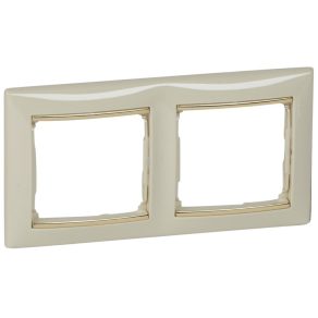   Legrand Valena Ivory / Gold, cadru orizontal cu 2 locuri - 774152