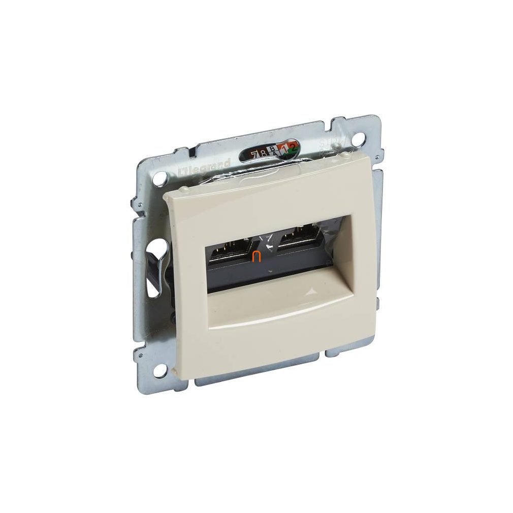 Legrand Valena 2xRJ45 priză de conectare IT Cat.6A STP fildeș (774173)