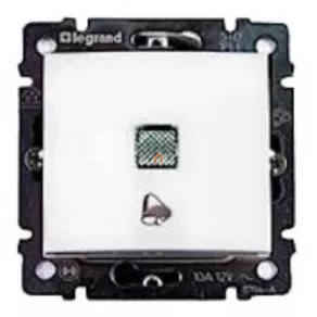   Buton Legrand Valena unipolar cu sonerie, indicator luminos, 250 V, alb - 774215