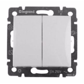 Buton cu contact dublu Legrand Valena, alb - 774218