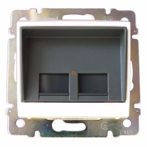 Priză Legrand Valena 2xRJ45 LCS2 Cat6 STP, albă - 774245