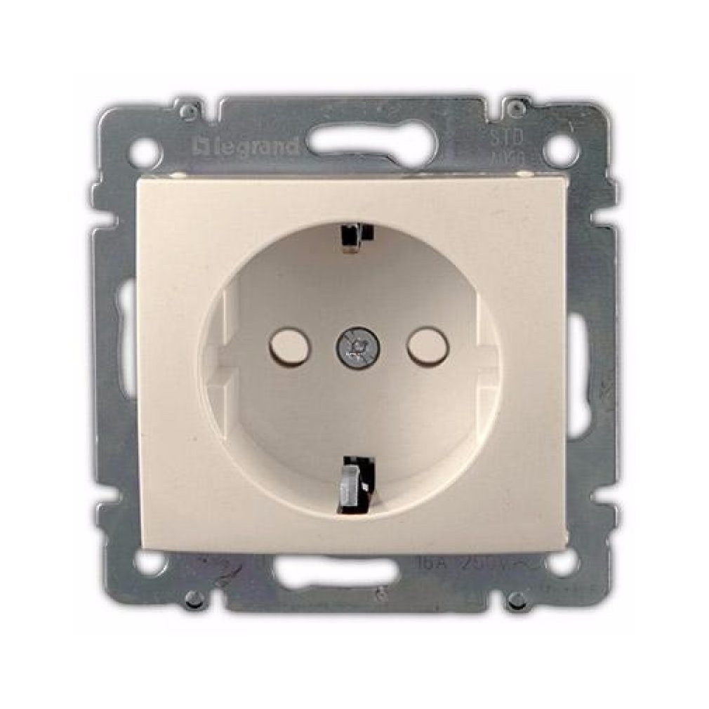 Legrand Valena 2P+F priză (GYV) cu grilaj de siguranță, culoare fil de fildeș (774321)