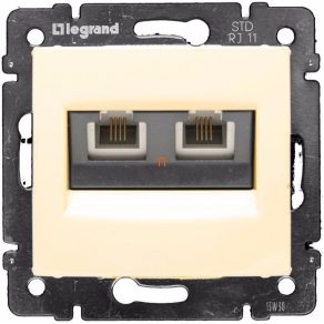 Priză telefonică Legrand Valena 2xRJ11, fildeș - 774339