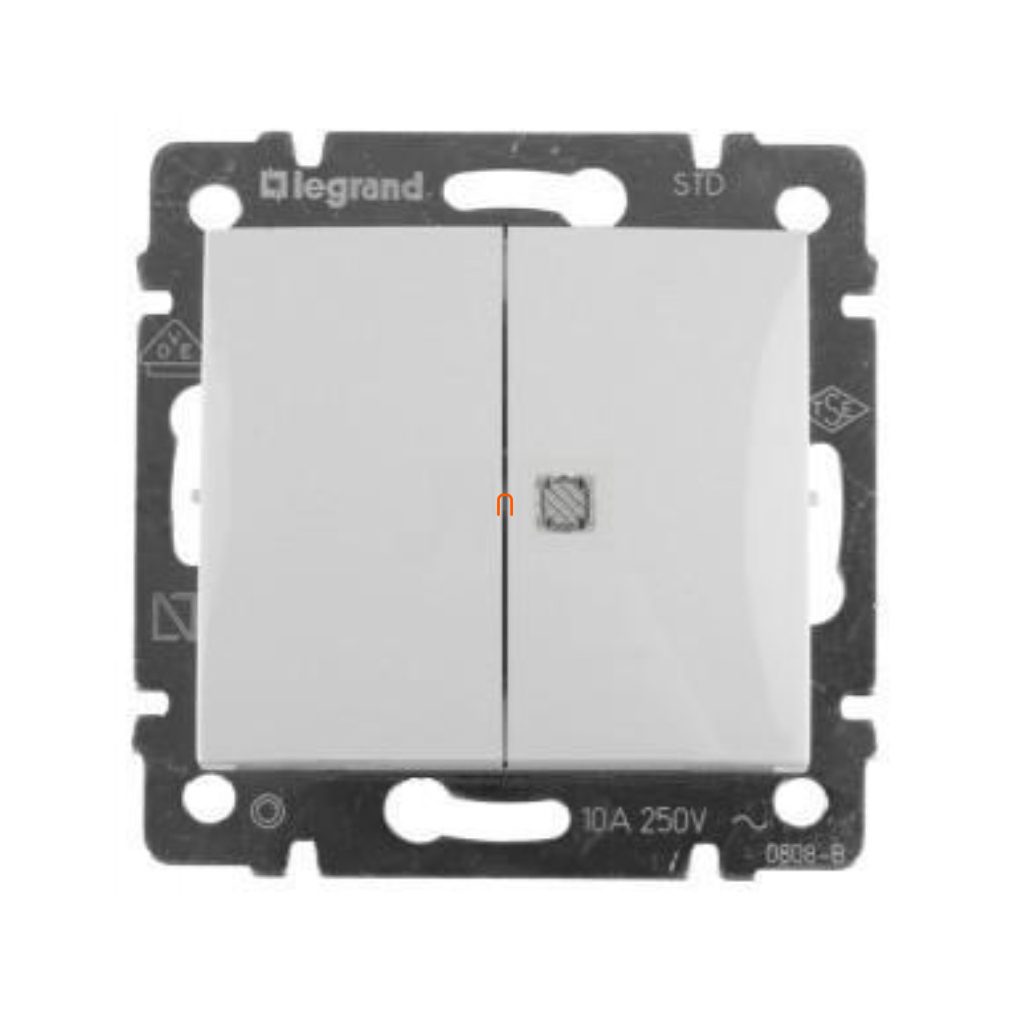 Legrand Valena 105EF comutator pentru candelabru cu indicator luminos, culoare fildeș (774345)