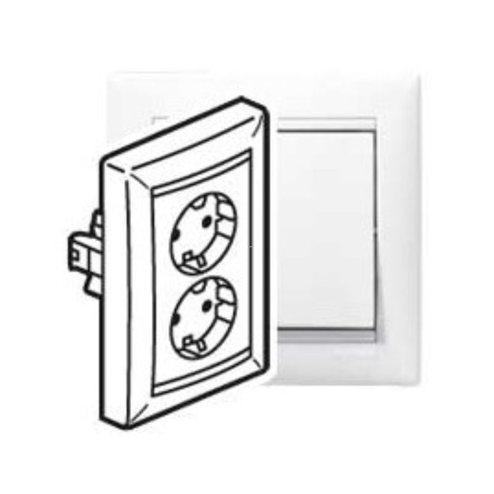 Legrand Valena 2x2P+F priză albă (774400)