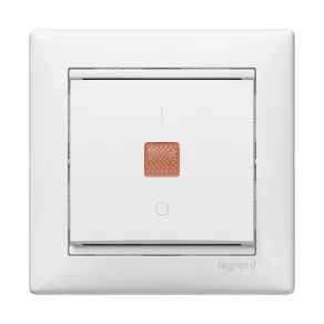   Întrerupător unipolar Legrand Valena cu indicator luminos, alb - 774410