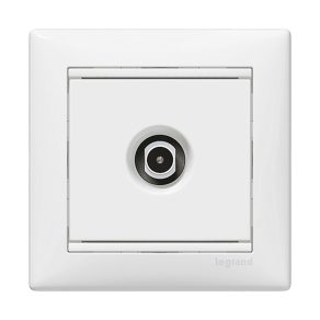 Priză pentru antenă TV Legrand Valena, albă - 774431