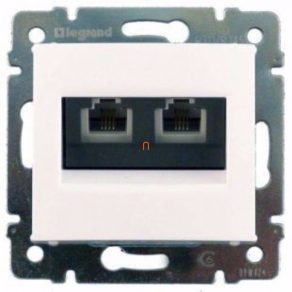 Priză telefonică Legrand Valena 2xRJ11, albă - 774439