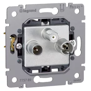   Legrand 775789 Mecanism priză Galea Life TV-RD-SAT, capac de închidere, 1,5 dB