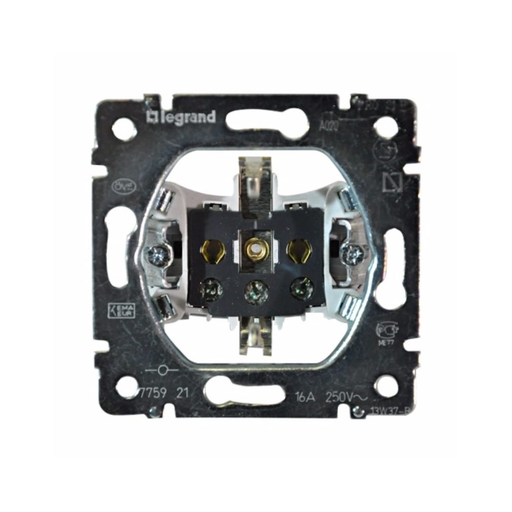Legrand Galea Life 2P+F priză cu împământare, cu racordare cu șurub (carcasă: 777x21, 777x20) 775921