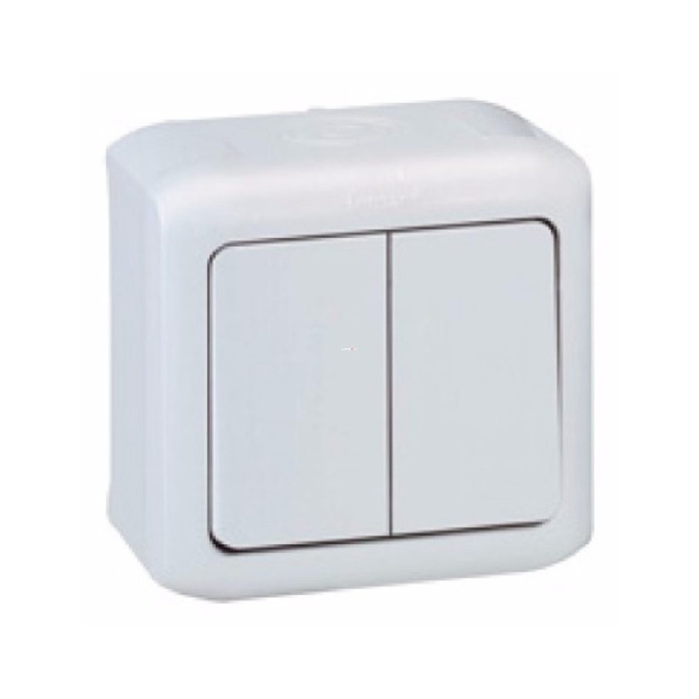 Legrand Forix 106+6 comutator dublu IP44 pentru montare pe perete, alb (782361)