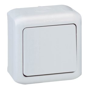  Legrand Forix IP44 întrerupător unipolar montat la suprafață 10 A, 250 V~, gri - 782380