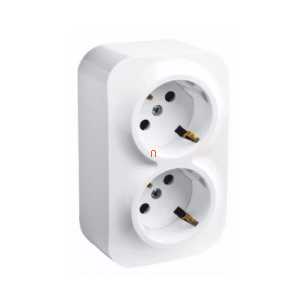 Legrand Forix 782423 2x2P+F (GYV) priză de siguranță cu obturator IP20 pentru montare pe perete, alb
