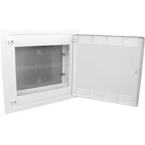   Distribuitor mic încastrat cu 2/36 de orificii, cu ușă albă, IP40, cu șină PE/N, HAGER Golf VF218PZF