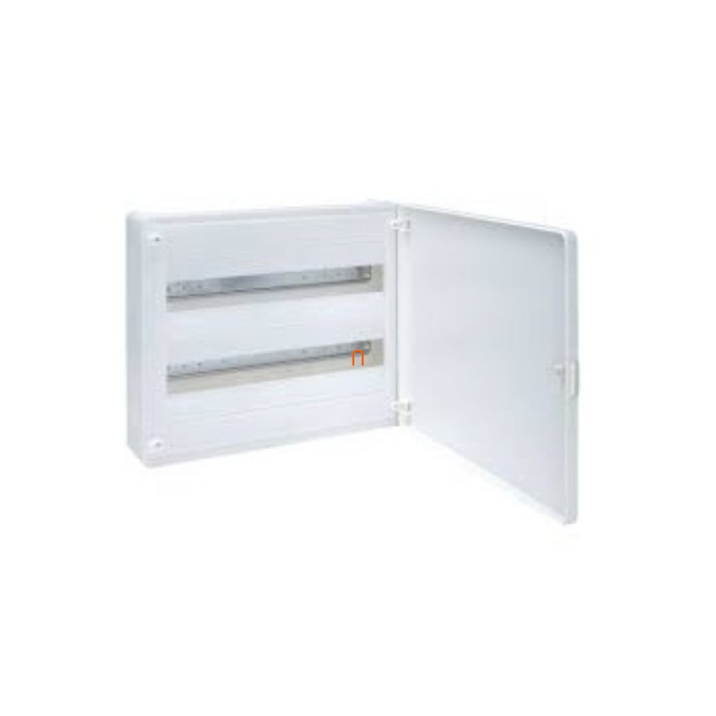Distribuitor electric exterior, 2 rânduri, 36 module cu ușă IP40 PE/N șină HAGER Golf VS218PD
