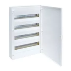   Distribuitor mic de afară, cu 4 rânduri, 72 de module, cu ușă completă, IP40, cu șină PE/N, HAGER Golf VS418PD