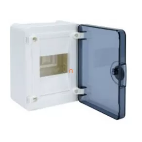   Tabla de distribuție mică, 1 rând, 8 module, ușă transparentă, șină IP40 PE/N, HAGER Golf VS108TD