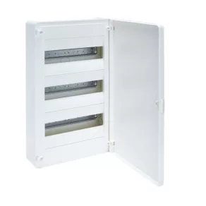   Distribuitor mic de afară, cu 3 rânduri, 36 de module, cu ușă completă, IP40, cu șină PE/N, HAGER Golf VS312PD