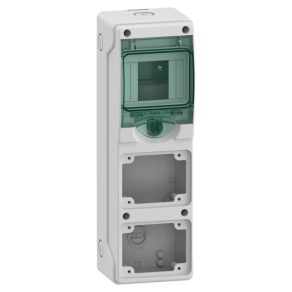   Carcasă Schneider Electric Mureva - 13176 - (Kaedra) Cutie de distribuție mini, ușă transparentă, 1x4 module + 2 deschideri