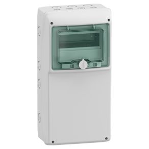   Carcasă Schneider Electric Mureva - 13190 - (Kaedra) Cutie de distribuție universală mică, ușă transparentă, 1x8 module