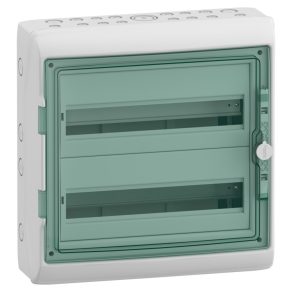   Carcasă Schneider Electric Mureva - 13434 - (Kaedra) Distribuitor mic, ușă transparentă, 2x18 module