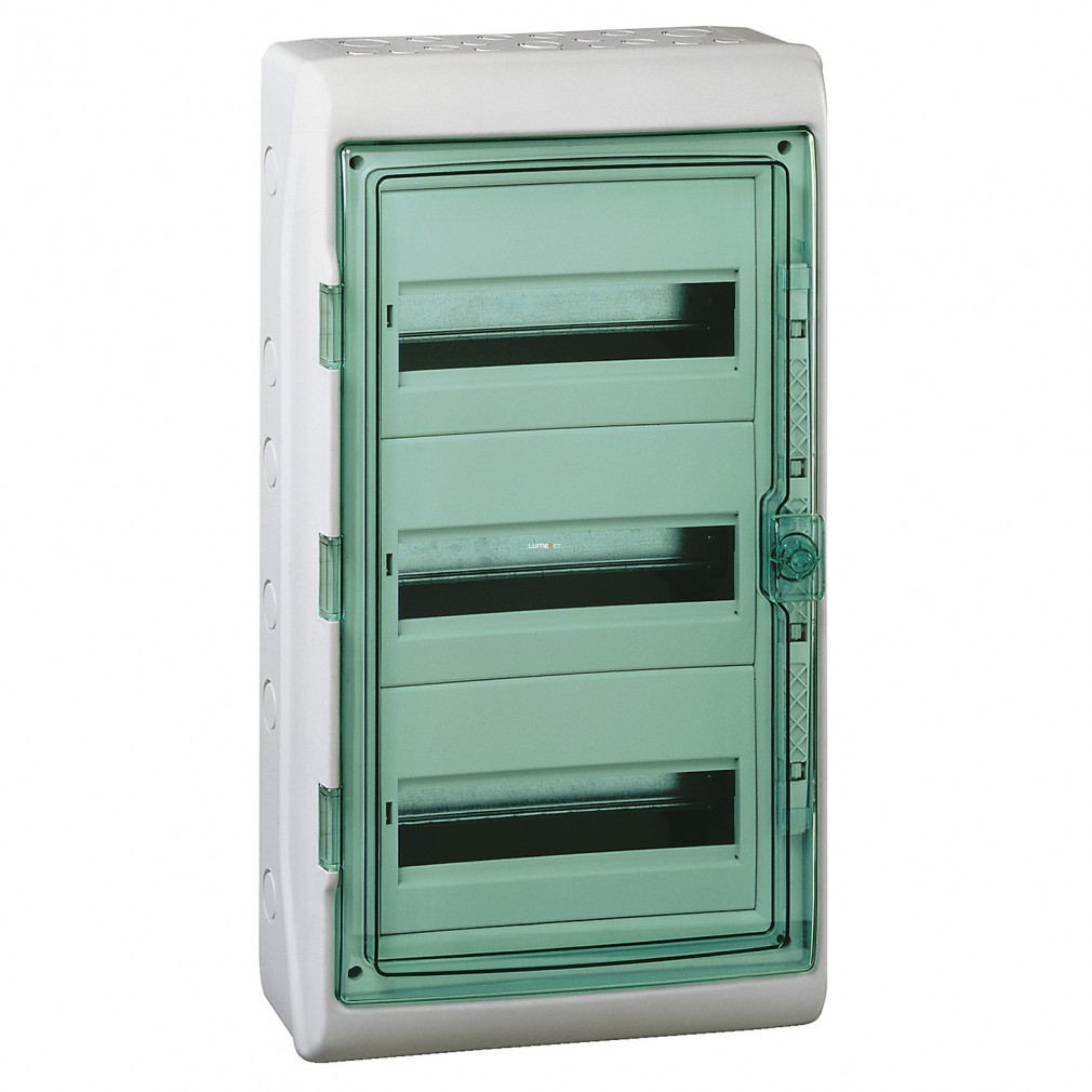 Schneider distribuitor mic pentru montare pe perete cu 3/36 uși transparente IP65 PE/N șină Kaedra (13435)