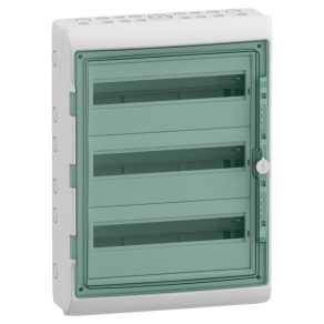   Carcasă Schneider Electric Mureva - 13436 - (Kaedra) Cutie de distribuție mică, ușă transparentă, 3x18 module
