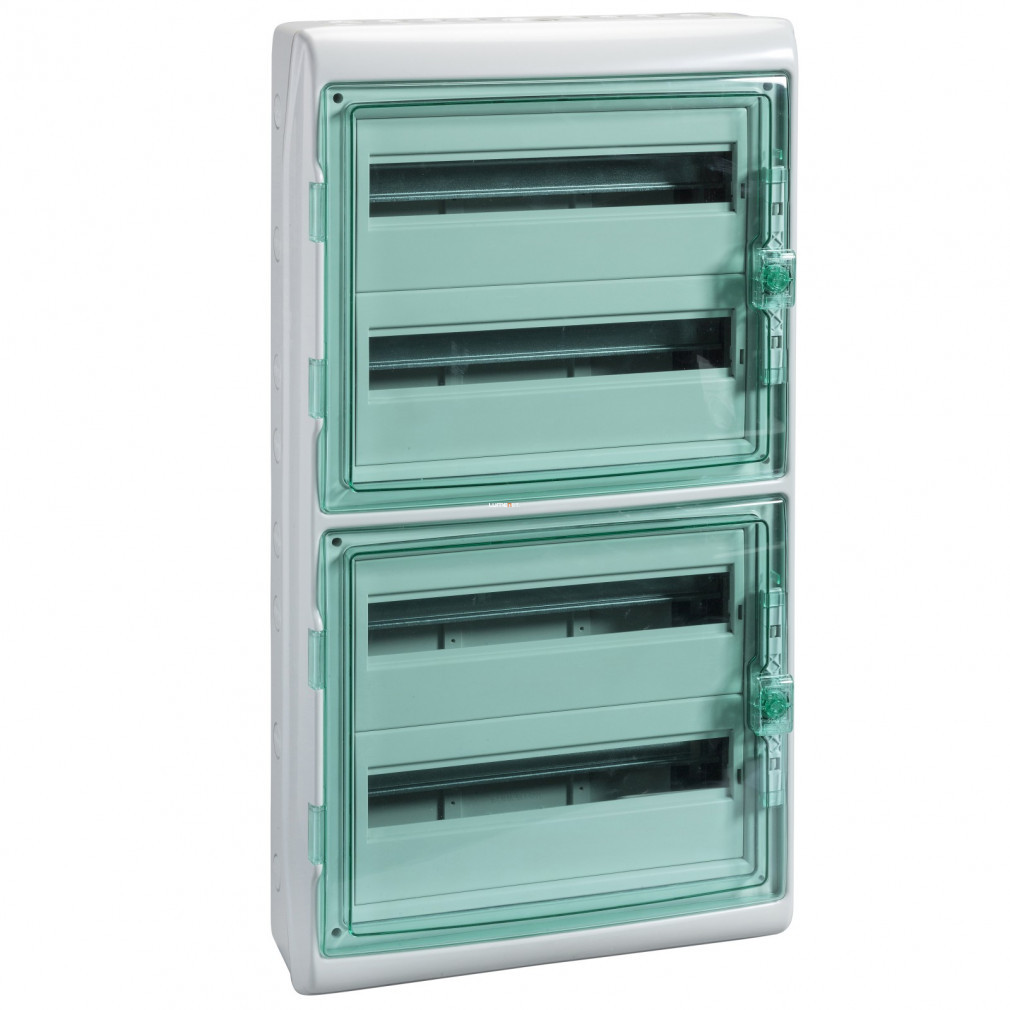 Schneider distribuitor mic pentru montare pe perete cu 4/72 uși transparente IP65 PE/N șină Kaedra (13437)