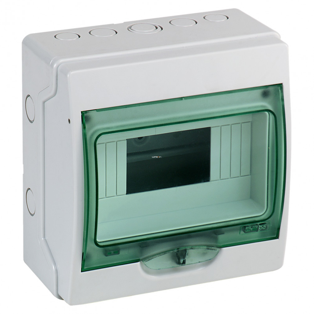 Schneider distribuitor mic pentru montare pe perete, cu ușă transparentă 1/8, IP65, cu șină PE/N Kaedra (13443)