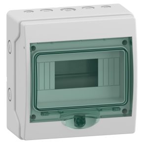   Carcasă Schneider Electric Mureva - 13443 - (Kaedra) Cutie de distribuție mini, ușă transparentă, 1x8 module