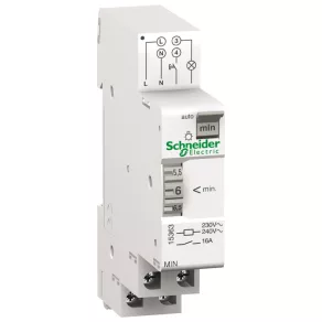   Schneider Electric MIN - 15363 - Releu temporizat Acti9 pentru scări, 1-7 min