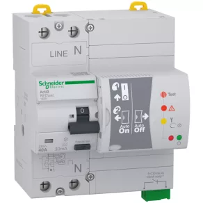   Schneider Electric Acti9 REDtest - 18281 - întrerupător de protecție împotriva curentului, clasa A, 2P, 40 A, 30 mA