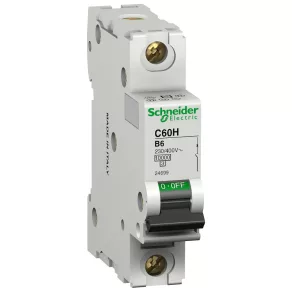   Întrerupător de mică putere Schneider 1P B 6A 10kA Multi9 C60H, model vechi (24699)