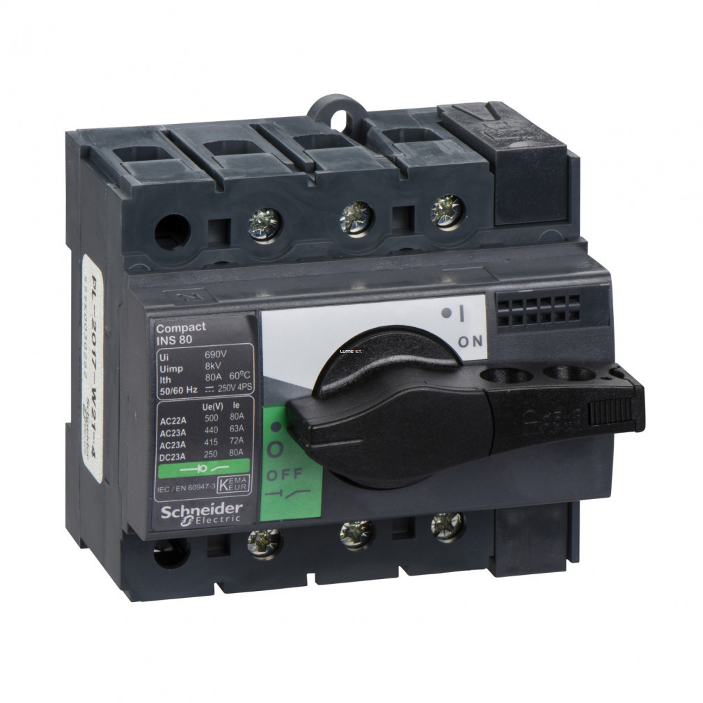 Schneider Interpact INS80 3P cu manetă neagră 28904