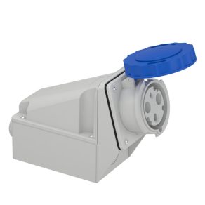   Schneider Electric Kaedra Box - 81178 - Mureva PK (Pratika) Priză montată pe perete cu placă posterioară, 2P+F, 6h, 63A, 250V, IP67, montată cu șuruburi