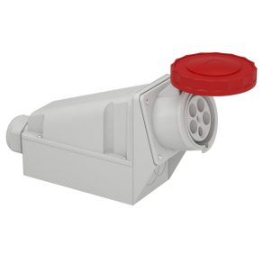   Schneider Electric Kaedra Box - 81195 - Mureva PK (Pratika) Priză montată pe perete cu placă posterioară, 3P+N+F, 6h, 125A, 415V, IP67, montată cu șuruburi