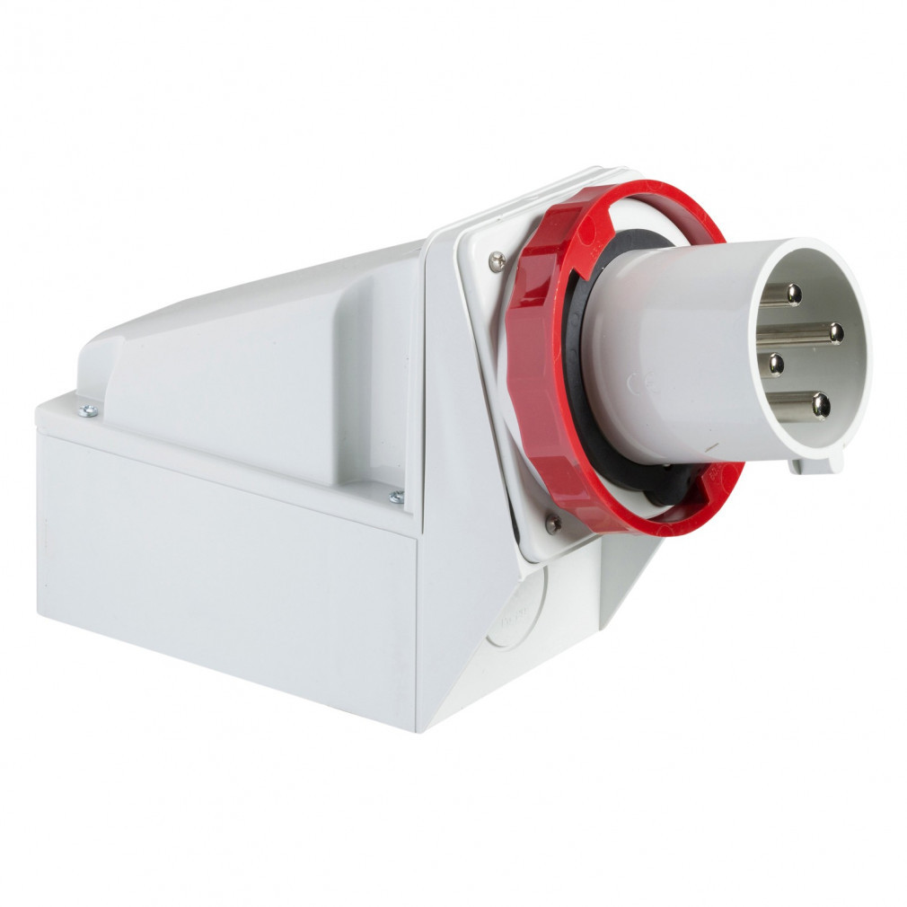 Schneider Pratika priză de perete, 3P+F, 6h, 63A, 415V, IP67, cu șuruburi 81582