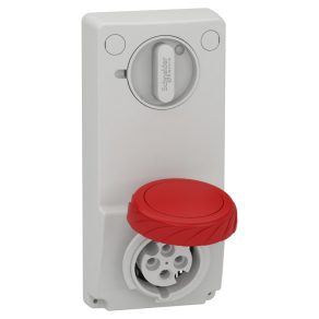   Schneider Electric Kaedra Box - 82085 - Mureva PK (Unika) Priză cu montare pe panou, blocabilă, 3P+F, 6h, 16A, 415V, IP65, fără protecție