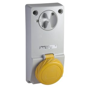   Schneider Electric Kaedra Box - 82090 - Mureva PK (Unika) Priză cu blocare, montabilă pe panou, 3P+F, 4h, 32A, 130V, IP65, fără protecție