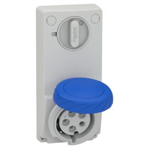   Schneider Electric Kaedra Box - 82092 - Mureva PK (Unika) Priză cu blocare, montabilă pe panou, 2P+F, 6h, 32A, 250V, IP65, fără protecție