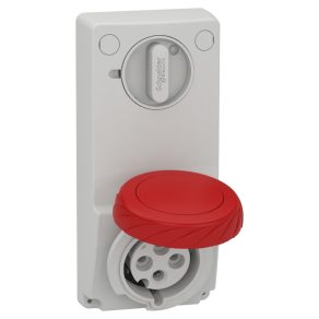   Schneider Electric Kaedra Box - 82096 - Mureva PK (Unika) Priză cu montare pe panou, blocabilă, 3P+F, 6h, 32A, 415V, IP65, fără protecție