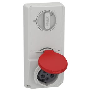   Schneider Electric Kaedra Box - 82136 - Mureva PK (Unika) Priză cu blocare, montabilă pe panou, 3P+N+F, 6h, 16A, 415V, IP44, cu siguranță