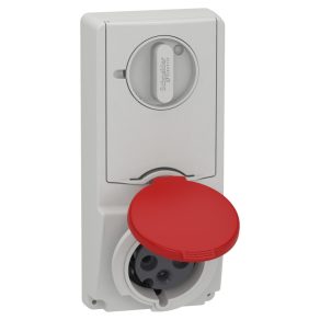   Schneider Electric Kaedra Box - 82146 - Mureva PK (Unika) Priză cu montare pe panou, blocabilă, 3P+F, 6h, 32A, 415V, IP44, cu siguranță