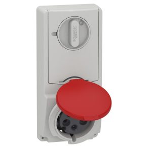   Schneider Electric Kaedra Box - 82147 - Mureva PK (Unika) Priză cu montare pe panou, blocabilă, 3P+N+F, 6h, 32A, 415V, IP44, cu siguranță