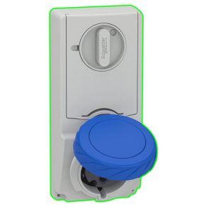   Schneider Electric Kaedra Box - 82192 - Mureva PK (Unika) Priză cu blocare, montabilă pe panou, 2P+F, 6h, 32A, 250V, IP65, cu siguranță