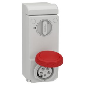   Schneider Electric Kaedra Box - 83086 - Mureva PK (Unika) Priză montată pe perete, cu încuietoare, 3P+N+F, 6h, 16A, 415V, IP65, fără protecție