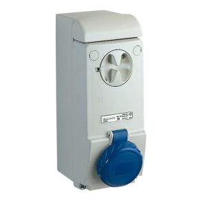   Schneider Electric Kaedra Box - 83093 - Mureva PK (Unika) Priză montată pe perete, cu încuietoare, 3P+F, 9h, 32A, 250V, IP65, fără protecție