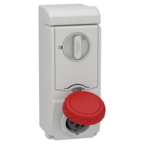   Schneider Electric Kaedra Box - 83185 - Mureva PK (Unika) Priză cu montare pe perete, blocabilă, 3P+F, 6h, 16A, 415V, IP65, cu siguranță